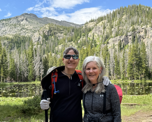 Pete and Nancy in Rocky Mountain National Park